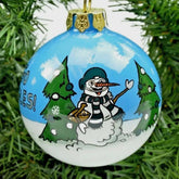 Philadelphia Eagles Hand painted NFL Football 4" Glass Christmas Holiday Ornament